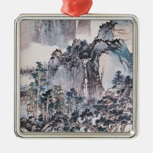 Leven in de bergen metalen ornament (Voorkant)