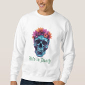 Leven in de dood, bloeien in het blauw trui (Voorkant)