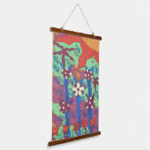 Leven in de Garden Boho Art Hangend Wandkleed (Gebogen)