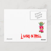 Leven in de hel briefkaart (Achterkant)