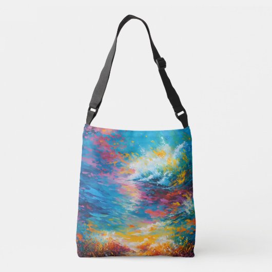 leven in de oceaan crossbody tas (Achterkant)