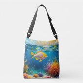 leven in de oceaan crossbody tas (Voorkant)