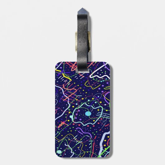 Leven in de ruimte bagagelabel (Achterkant verticaal)