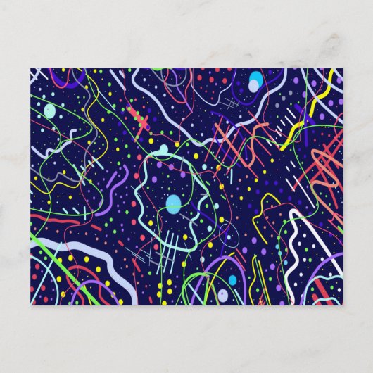 Leven in de ruimte briefkaart (Voorkant)