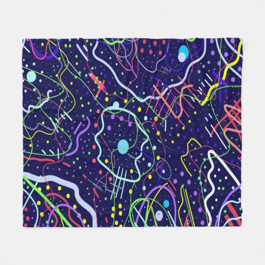 Leven in de ruimte fleece deken (Voorkant (Horizontaal))