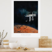 Leven in de ruimte — ISS op Mars Poster (Keuken)