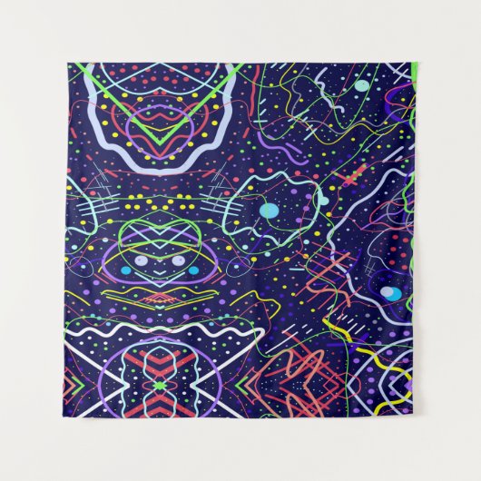 Leven in de ruimte wandkleed (Voorkant (horizontaal))