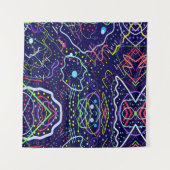 Leven in de ruimte wandkleed (Voorkant)