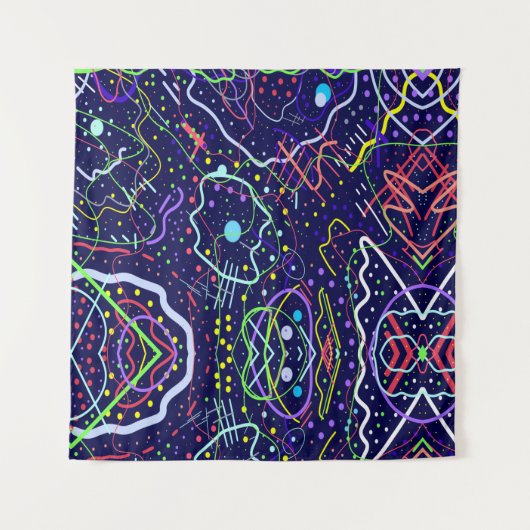 Leven in de ruimte wandkleed (Voorkant)