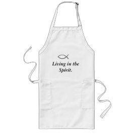 Leven in de Spirit Quote/Ichthys Apron Lang Schort