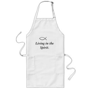 Leven in de Spirit Quote/Ichthys Apron Lang Schort
