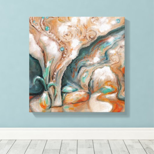 Leven in de toekomst canvas afdruk (Insitu (Houten vloer))