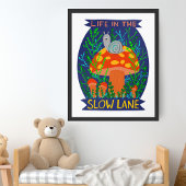 Leven in de Trage Lane Cute Snagelpaddenstoel Poster