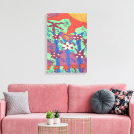 Leven in de Tuin Boho Art Canvasprint Canvas Afdruk