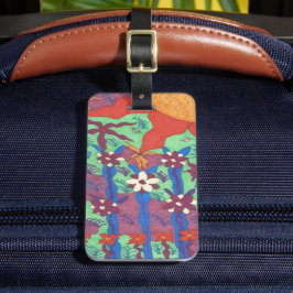 Leven in de tuinboho-printer bagagelabel