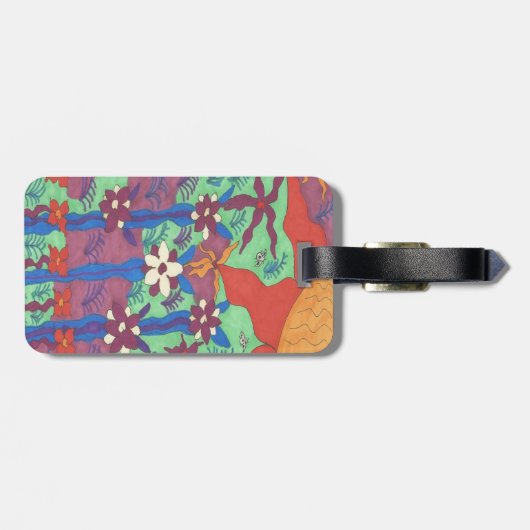 Leven in de tuinboho-printer bagagelabel (Achterkant horizontaal)