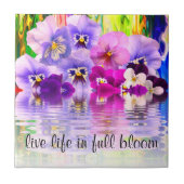 Leven in de volledige bloem van keramische Tegel Tegeltje (Voorkant)