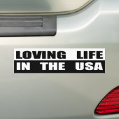 Leven in de VS Bumpersticker (Op auto)