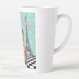 Leven in een droomwereld funky meisje latte mok