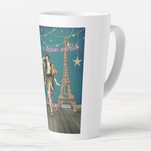 Leven in een droomwereld met funeste gewijzigde ku latte mok (Rechterhoek)