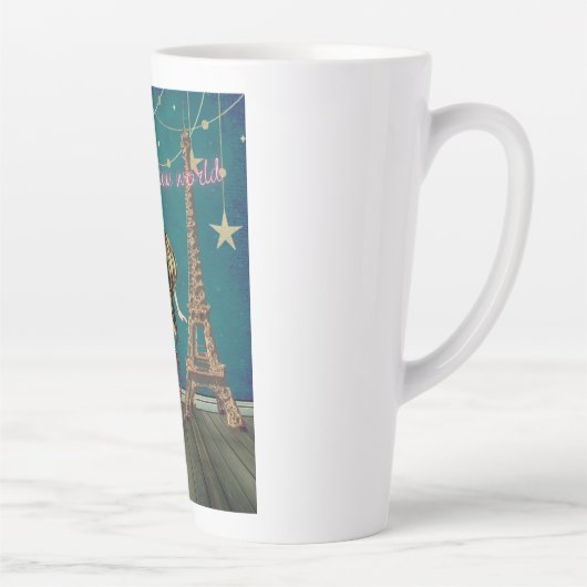 Leven in een droomwereld met funeste gewijzigde ku latte mok (Rechts)