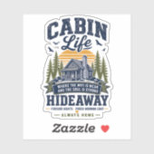 Leven in een hutje sticker (Vel)