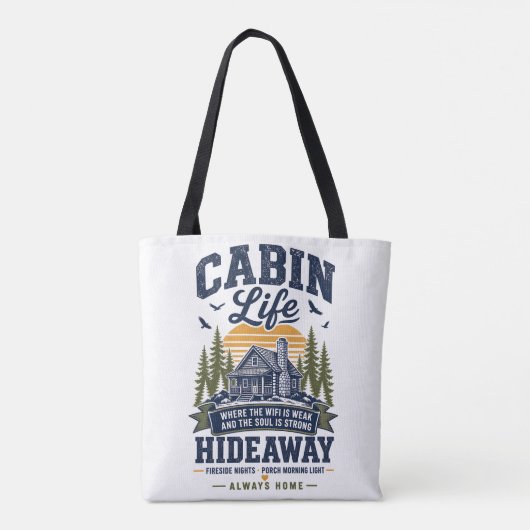 Leven in een hutje  tote bag (Achterkant)