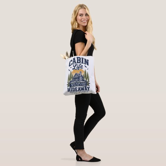 Leven in een hutje  tote bag (Op model)