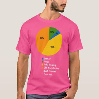 Leven in een taart Grafiek Grappige Lichaamsbouw L T-shirt