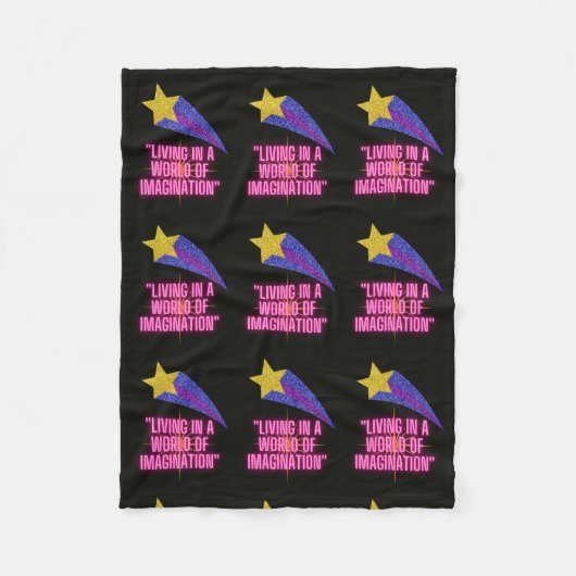 LEVEN IN EEN WERELD VAN VERBEELDING FLEECE DEKEN (Voorkant)