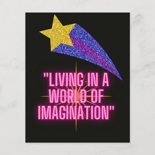 LEVEN IN EEN WERELD VAN VERBEELDING FLYER (Voorkant)