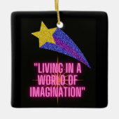 LEVEN IN EEN WERELD VAN VERBEELDING KERAMISCH ORNAMENT (Voorkant)