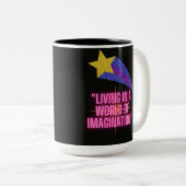 LEVEN IN EEN WERELD VAN VERBEELDING TWEEKLEURIGE KOFFIEMOK (Voorkant rechts)