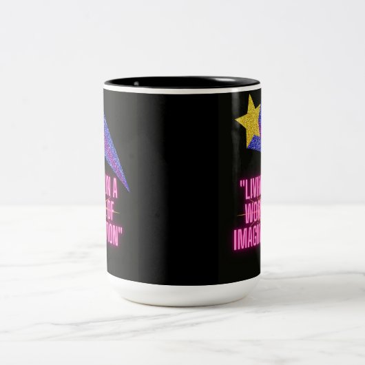 LEVEN IN EEN WERELD VAN VERBEELDING TWEEKLEURIGE KOFFIEMOK (Center)