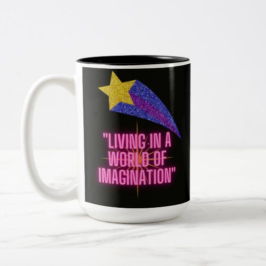 LEVEN IN EEN WERELD VAN VERBEELDING TWEEKLEURIGE KOFFIEMOK (Links)