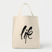 Leven in Geborsteld Zwart Tote Bag (Voorkant)