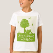 Leven in harmonie in Natuur T-shirt (Voorkant)