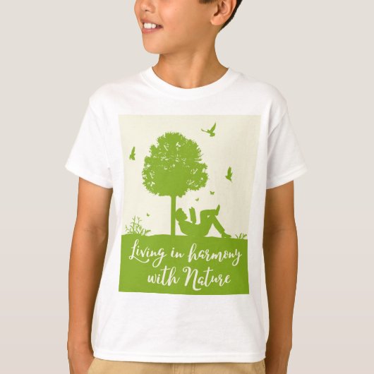 Leven in harmonie in Natuur T-shirt (Voorkant)