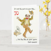 'Leven in je jaren' 70ste verjaardag Kaart (Gele Bloem)