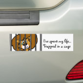 Leven in kooi-Bumpersticker Bumpersticker (Op auto)