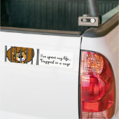 Leven in kooi-Bumpersticker Bumpersticker (Op Truck)
