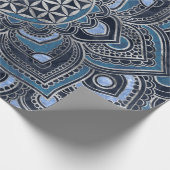 Leven in Lotus - Blue Crystal en Silver Cadeaupapier (Hoek)