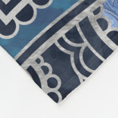 Leven in Lotus - Blue Crystal en Silver Fleece Deken (Hoek)