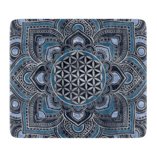 Leven in Lotus - Blue Crystal en Silver Snijplank