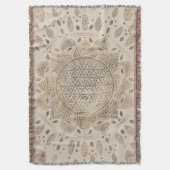 Leven in Lotus Dot Art pastelgolds Deken (Voorkant Verticaal)