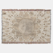 Leven in Lotus Dot Art pastelgolds Deken (Voorkant)