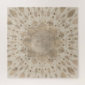 Leven in Lotus Dot Art pastelgolds Legpuzzel (Verticaal)