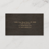 Leven in Lotus - gouden bloem op hout Visitekaartje (Achterkant)