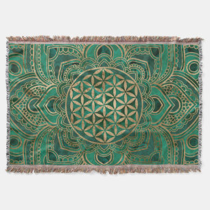 Leven in Lotus - Malachite en goud Deken