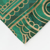 Leven in Lotus - Malachite en goud Fleece Deken (Hoek)